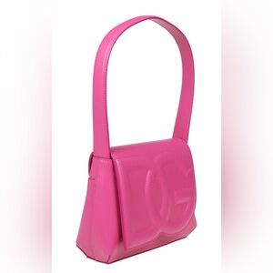 Brand new with tags Dolce & Gabbana DG logo embossed hot pink shoulder bag